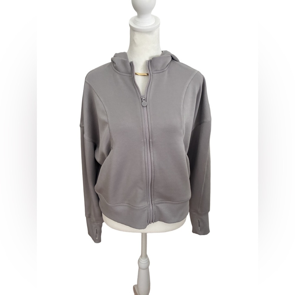Apana Gray Women's Zip-Up Hoodie yoga Pilates medium